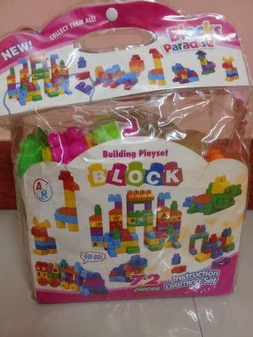 Paradise Building Blocks 72-Pcs Intructions Learning set
