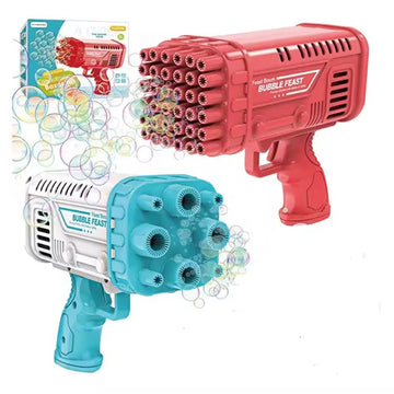 36-Hole Bubble Gun Bazooka for Kids | Automatic Bubble Blower Toy Machine | Colorful Bulbulay Maker Gift for Boys & Girls (3–12 Years)