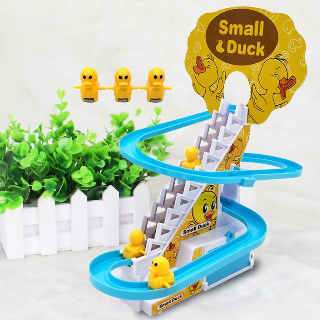 Duck Climbing Stairs Toy for Kids with Lights and Music