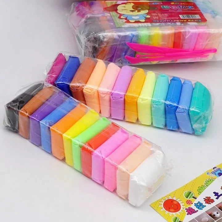 12 pc Super Soft Clay - Air Dry Polymer Plasticine for Kids