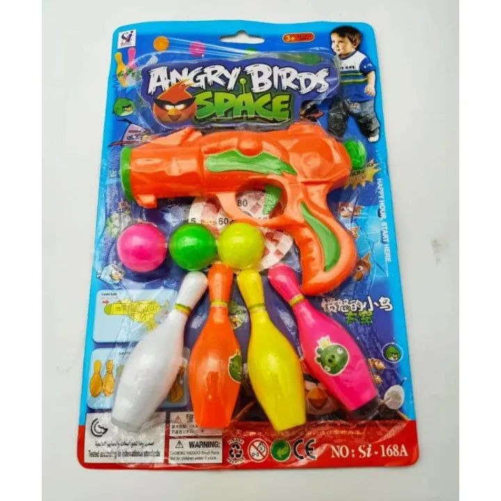 Angry Birds Gun with balls & Bottles Toy for Kids